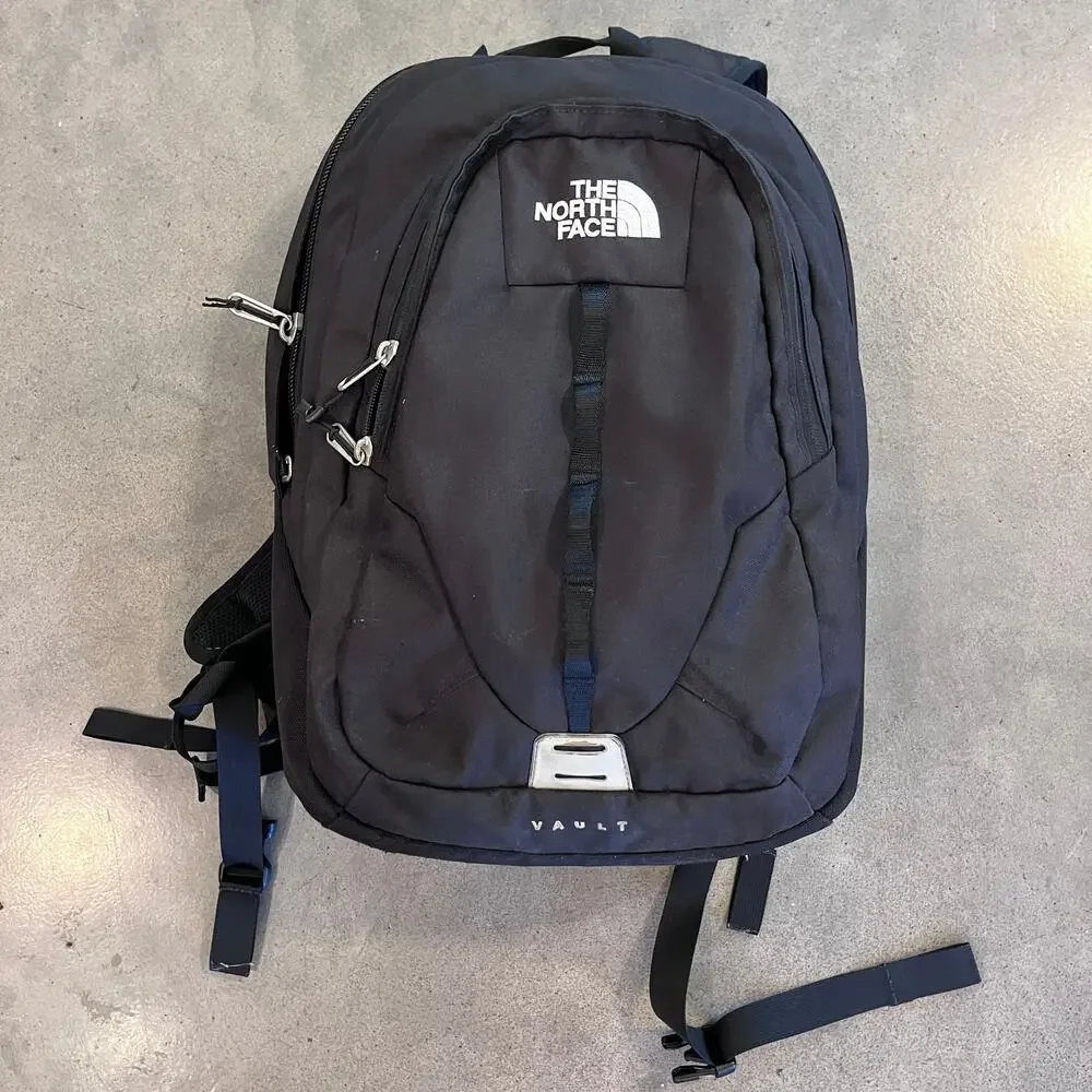 The North Face Vault black backpack 27L unisex school travel bag